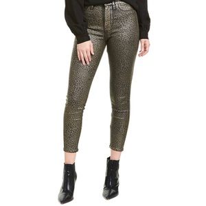 7 For All Mankind Gold Shimmer Cheetah Jeans - size 25